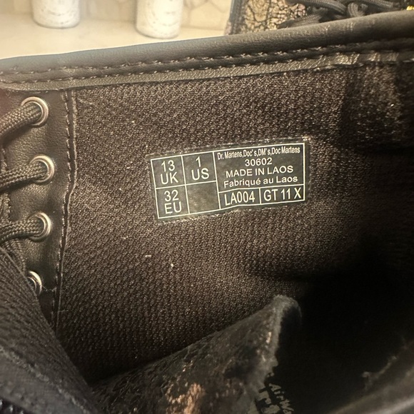 Dr. Martens Black Glitter Boots - Picture 6 of 6